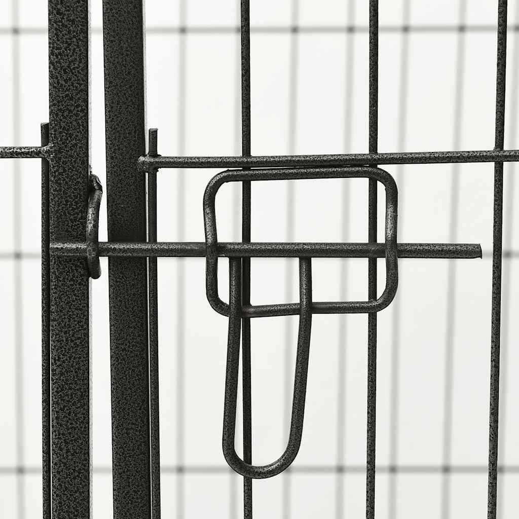 vidaXL Playpen 91.5x59x61 cm steel