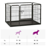vidaXL Playpen 91.5x59x61 cm steel