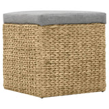 vidaXL Pouf Set Seagrass Grey 2-piece