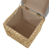 vidaXL Pouf Set Seagrass Grey 2-piece
