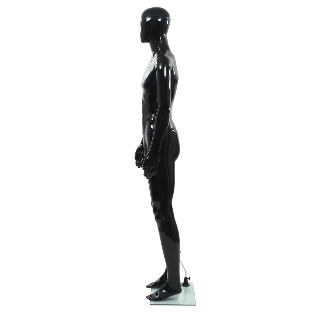 vidaXL Male Mannequin with Glass Base 175 cm Glossy White