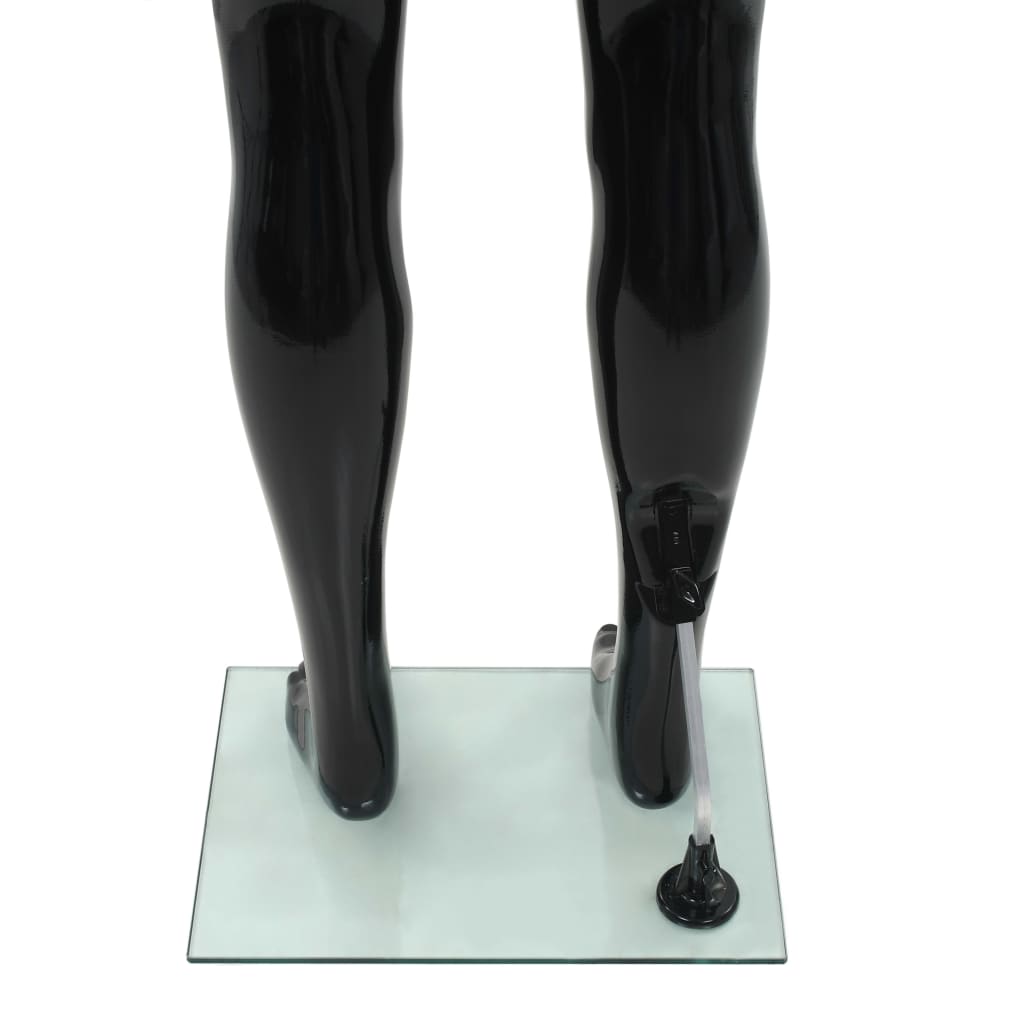 vidaXL Male Mannequin with Glass Base 175 cm Glossy White