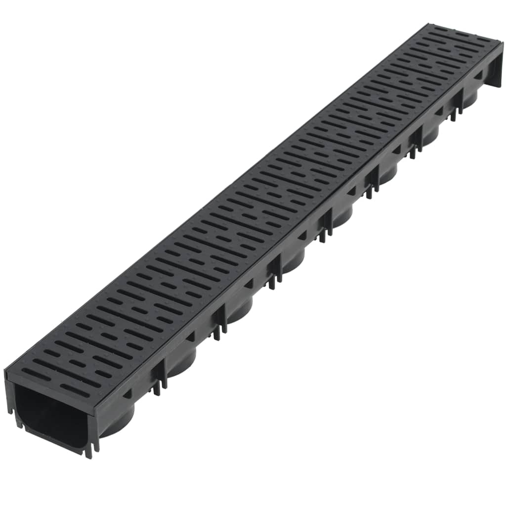 vidaXL Drain Channels 3 m Galvanized Steel 3 pcs