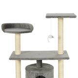 vidaXL Kattenkrabpaal met sisal krabpalen 95 cm grijs