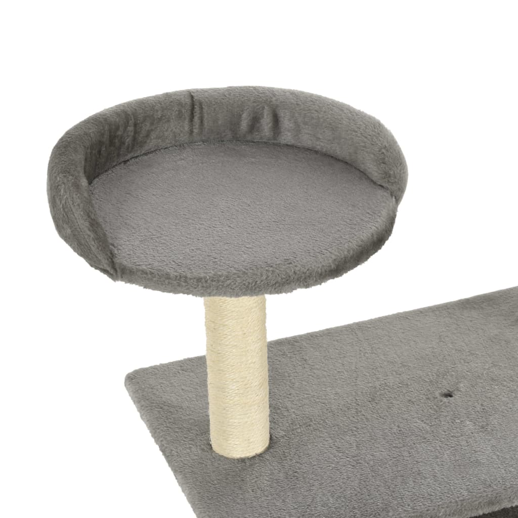 vidaXL Kattenkrabpaal met sisal krabpalen 95 cm grijs