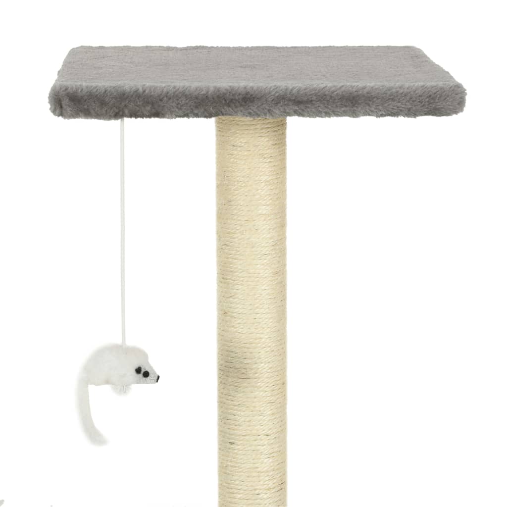 vidaXL Kattenkrabpaal met sisal krabpalen 95 cm grijs