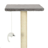 vidaXL Kattenkrabpaal met sisal krabpalen 95 cm grijs