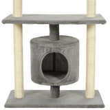 vidaXL Kattenkrabpaal met sisal krabpalen 95 cm grijs