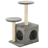 vidaXL Cat Scratching Post with Sisal Scratching Poles 60 cm Grey