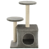 vidaXL Cat Scratching Post with Sisal Scratching Poles 60 cm Grey