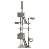 vidaXL Kattenkrabpaal met sisal krabpalen 230-260 cm grijs