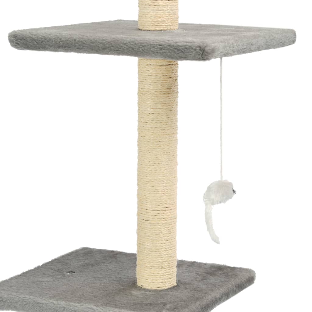 vidaXL Cat Scratching Post with Sisal Scratching Poles 260 cm Grey