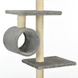 vidaXL Cat Scratching Post with Sisal Scratching Poles 260 cm Grey