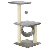 vidaXL Kattenkrabpaal met sisal krabpalen 65 cm grijs