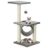 vidaXL Kattenkrabpaal met sisal krabpalen 65 cm grijs