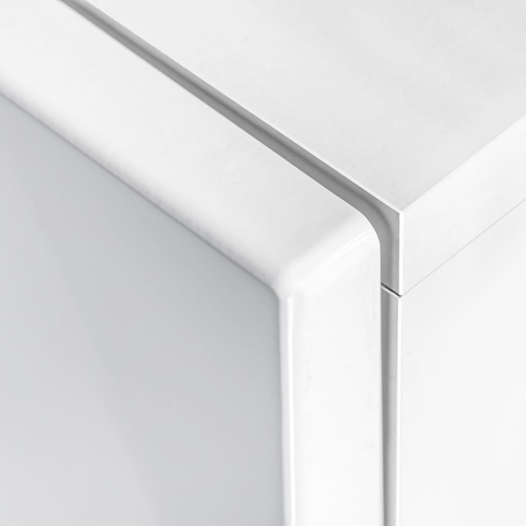 vidaXL TV Cabinet Set with LED Lights High Gloss White 5-piece