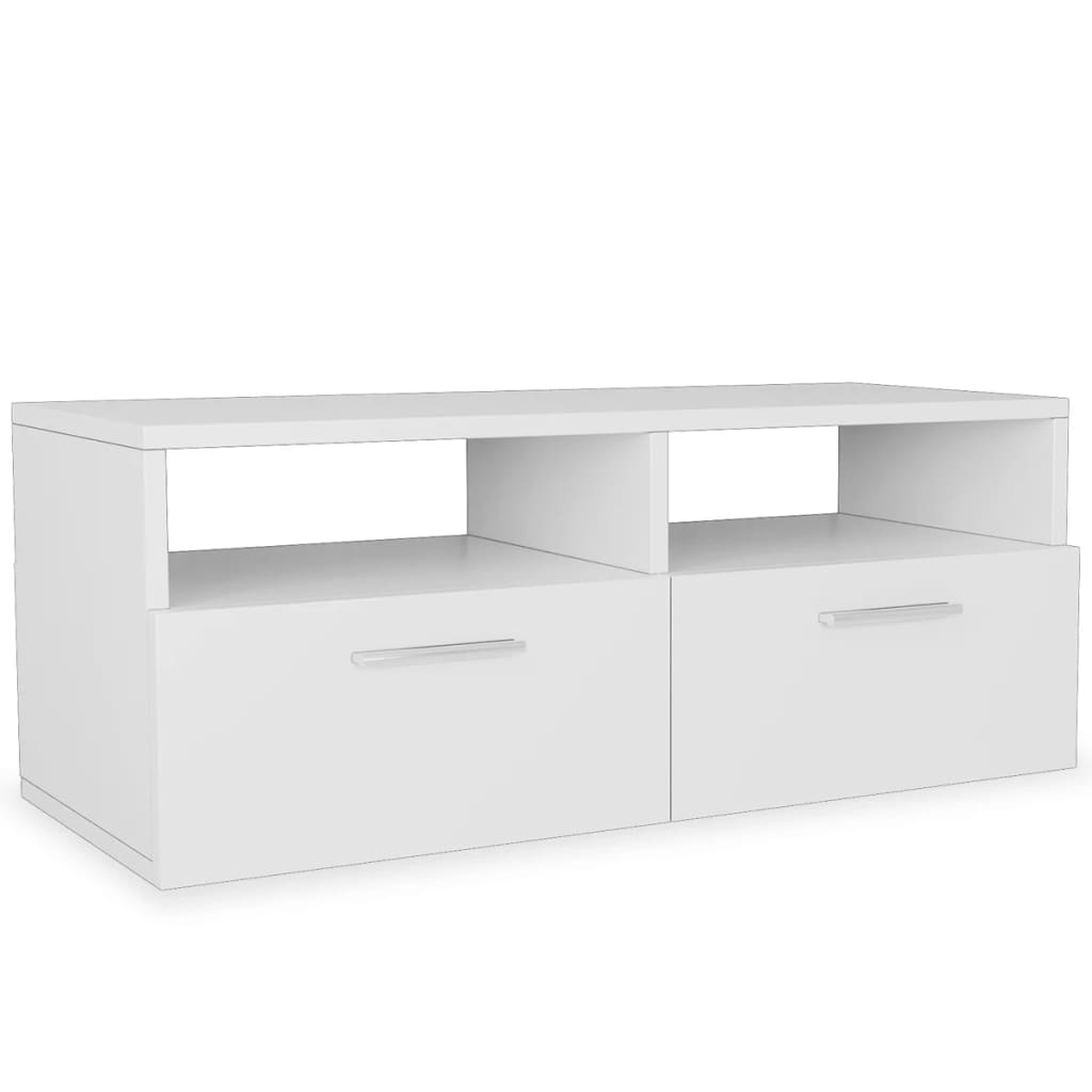 vidaXL TV Cabinets 2 pcs 95x35x36 cm Engineered Wood White