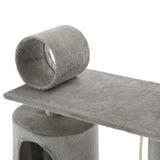 vidaXL Cat Scratching Tree with Sisal Scratching Posts 140 cm Grey