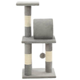 vidaXL Cat Scratching Post with Sisal Scratchers 65 cm Grey