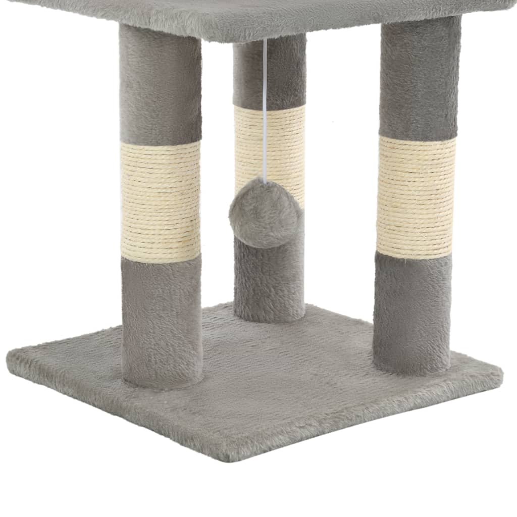 vidaXL Cat Scratching Post with Sisal Scratchers 65 cm Grey