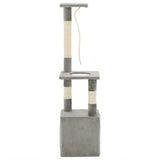 vidaXL Cat Tree with Sisal Scratching Posts 109 cm Grey
