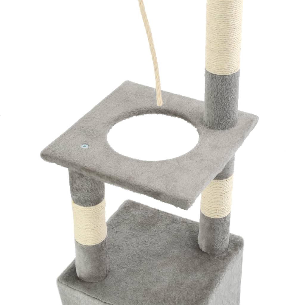 vidaXL Cat Tree with Sisal Scratching Posts 109 cm Grey
