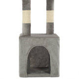 vidaXL Cat Tree with Sisal Scratching Posts 109 cm Grey