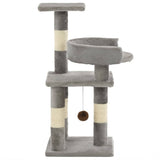 vidaXL Cat Scratching Post with Sisal Scratchers 65 cm Grey