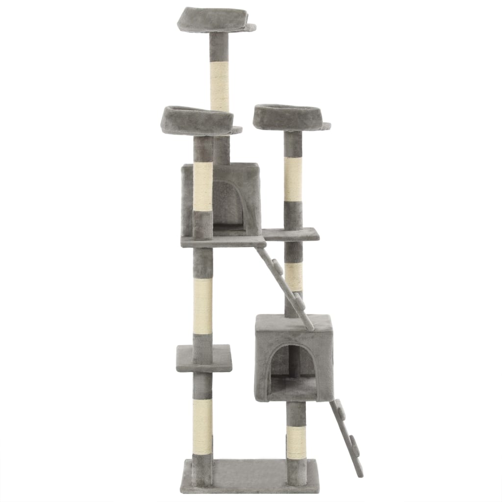 vidaXL Cat scratching post with sisal scratching posts 170 cm grey