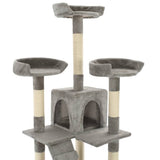 vidaXL Cat scratching post with sisal scratching posts 170 cm grey