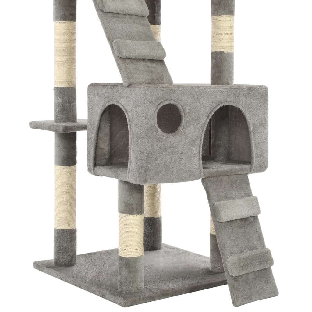 vidaXL Cat scratching post with sisal scratching posts 170 cm grey
