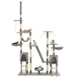 vidaXL Cat Scratching Tree with Sisal Scratching Posts 230-250 cm Grey