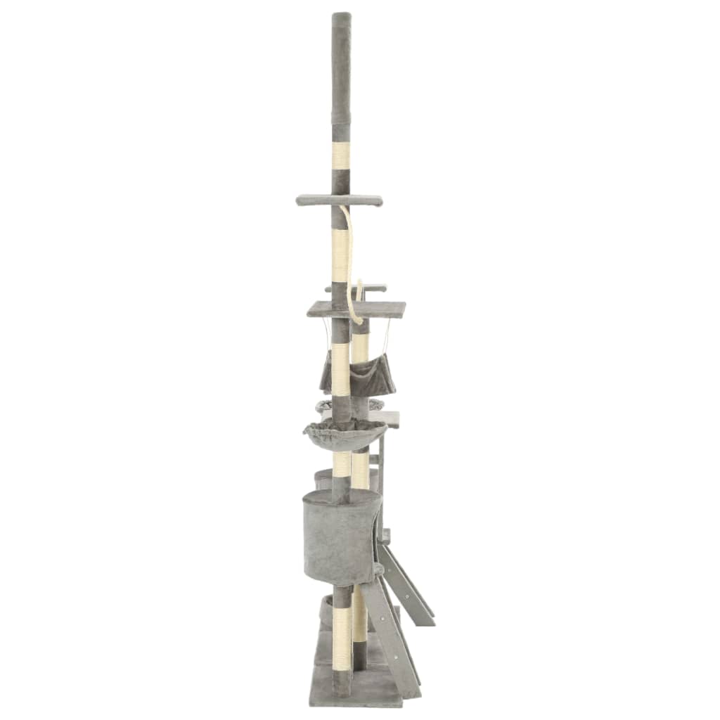 vidaXL Cat Scratching Tree with Sisal Scratching Posts 230-250 cm Grey