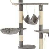 vidaXL Cat Scratching Tree with Sisal Scratching Posts 230-250 cm Grey