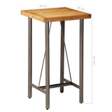 vidaXL Bartafel 60x60x107 cm massief gerecycled teakhout