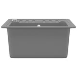vidaXL Sink single bowl granite black