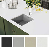 vidaXL Sink single bowl granite black