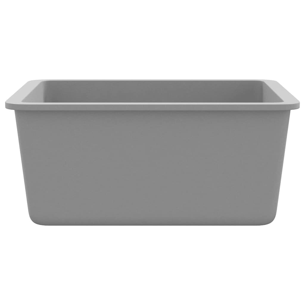 vidaXL Sink single bowl granite black