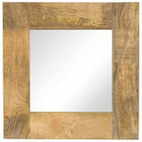vidaXL Mirror 50x50 cm Solid Mango Wood