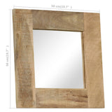 vidaXL Mirror 50x50 cm Solid Mango Wood