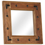 vidaXL Mirror 50x50 cm solid acacia wood