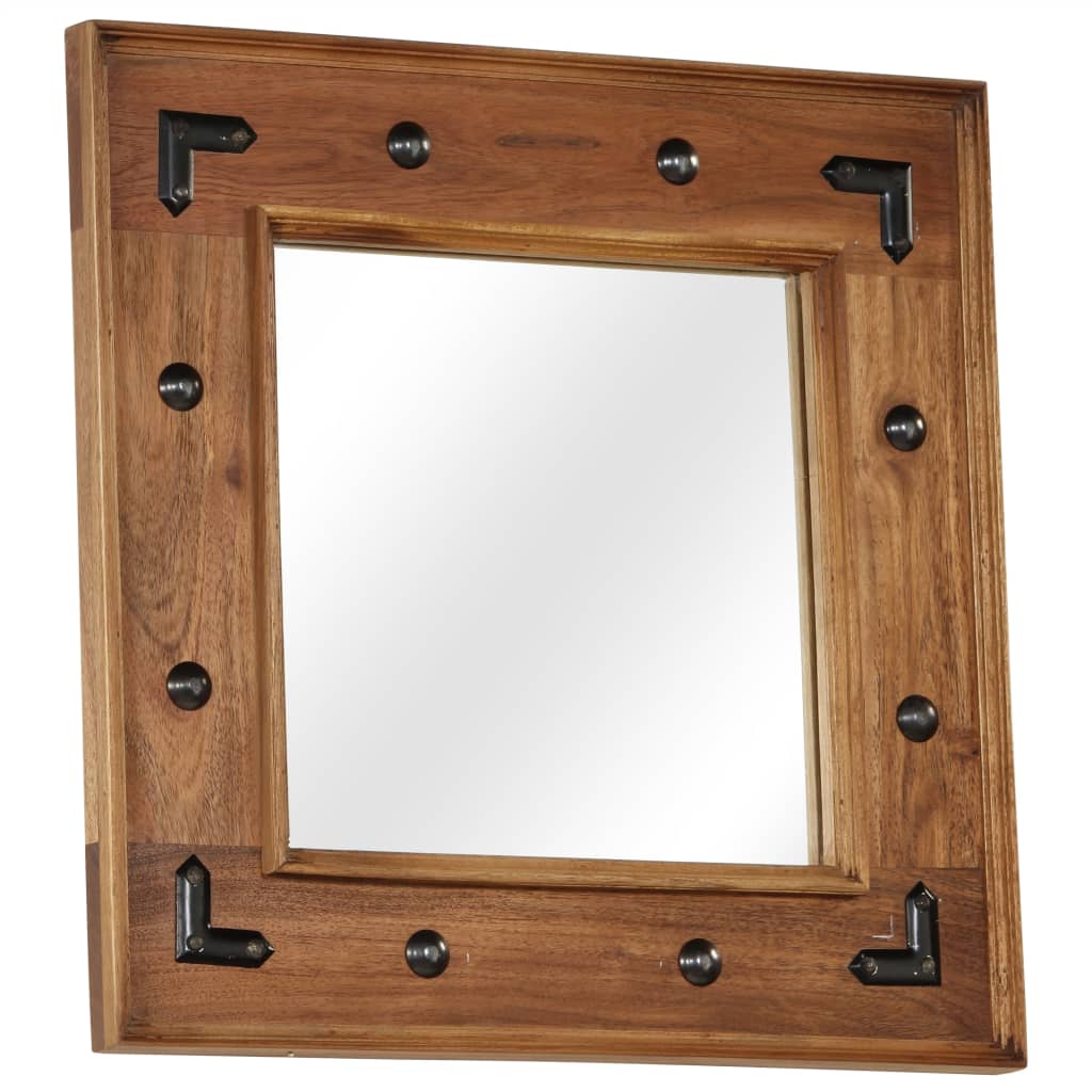 vidaXL Mirror 50x50 cm solid acacia wood