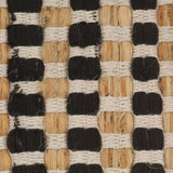 vidaXL Bath Mat Set Handwoven Jute and Fabric Natural and White