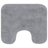vidaXL Bath Mat Set Fabric Anthracite 3 pcs