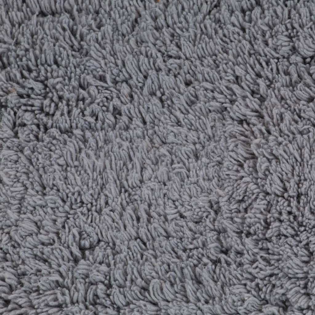 vidaXL Bath Mat Set Fabric Anthracite 3 pcs