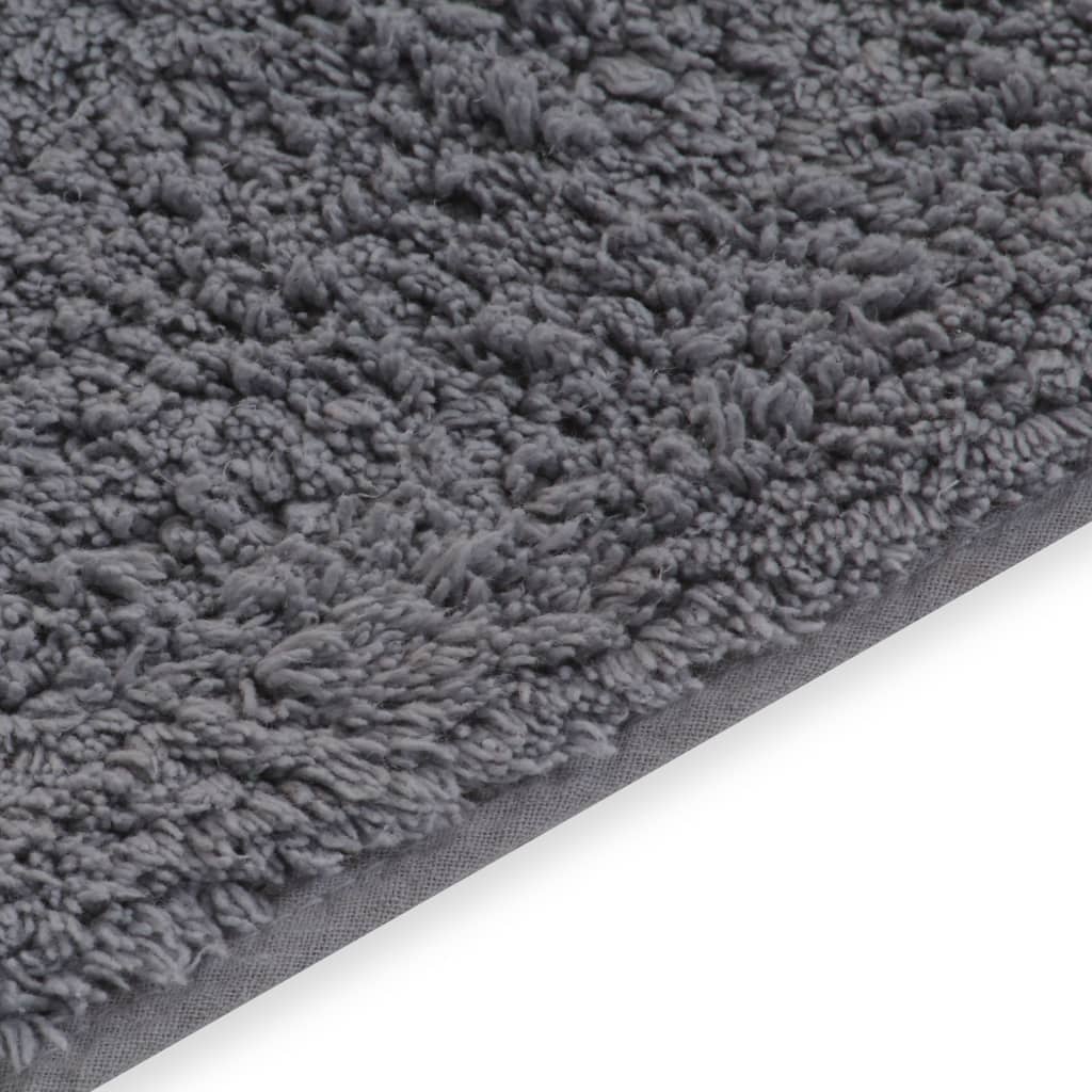 vidaXL Bath Mat Set Fabric Anthracite 2-piece
