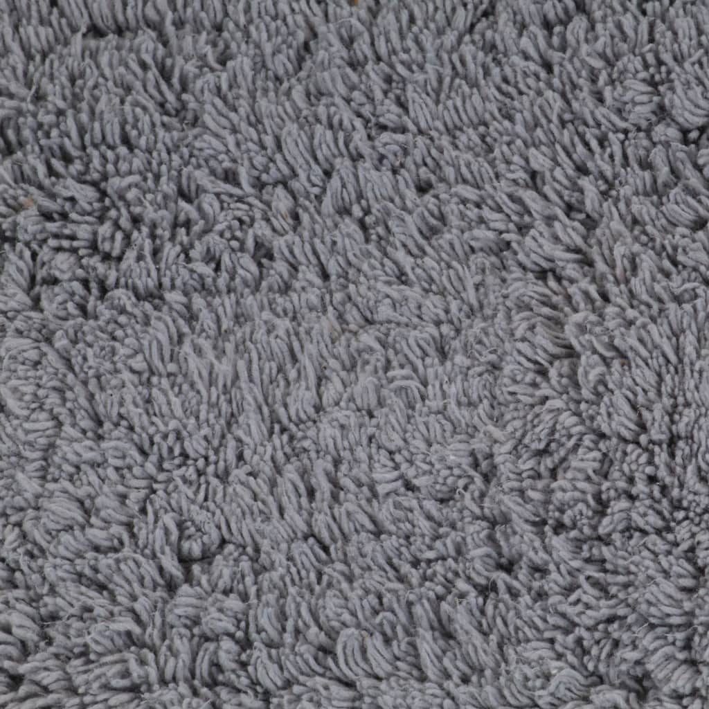 vidaXL Bath Mat Set Fabric Anthracite 2-piece