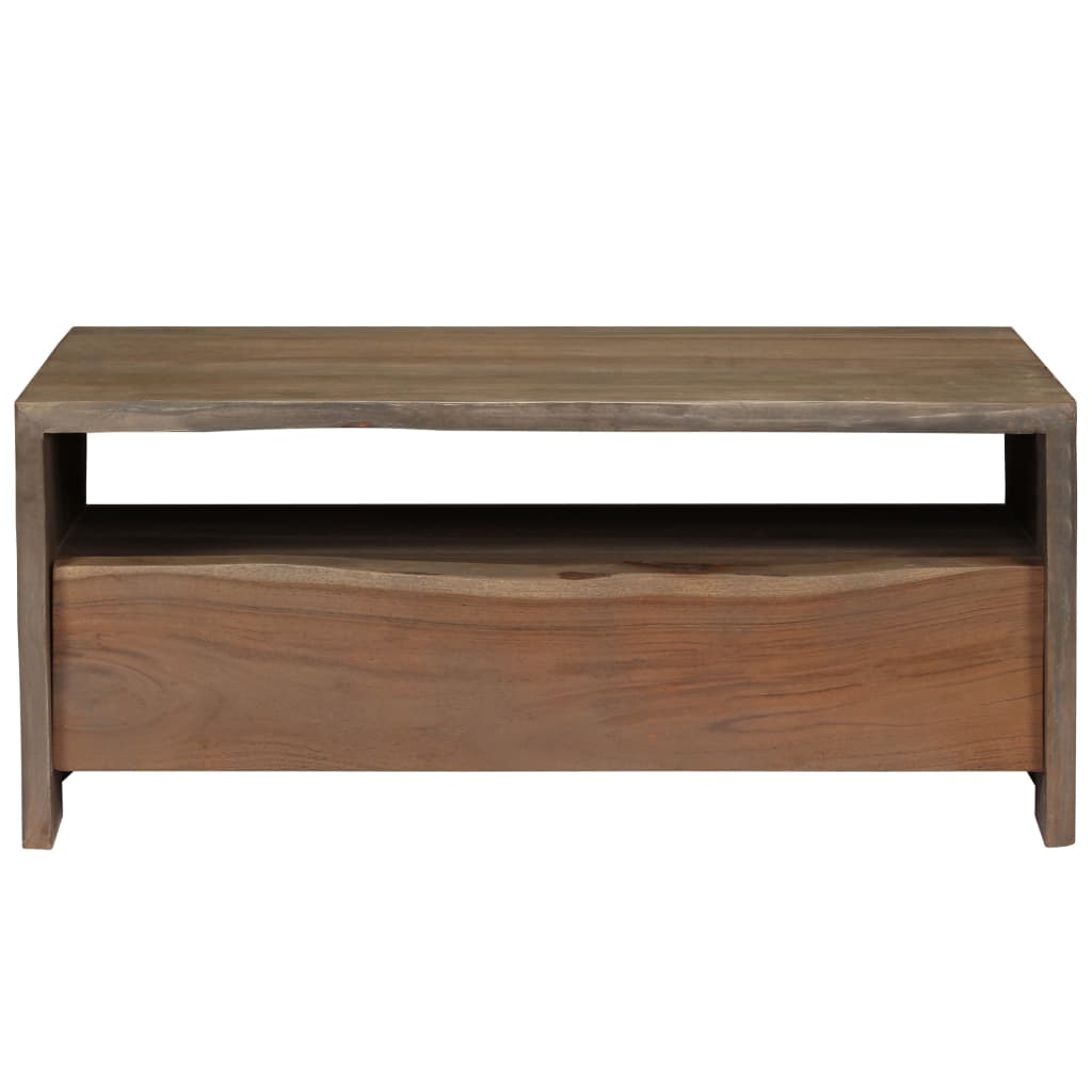 vidaXL Table de salon avec panneau naturel 90x50x40 cm gris acacia