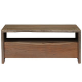 vidaXL Table de salon avec panneau naturel 90x50x40 cm gris acacia