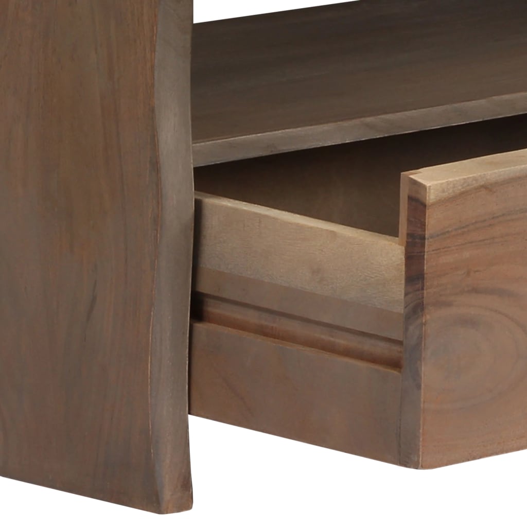 vidaXL Table de salon avec panneau naturel 90x50x40 cm gris acacia